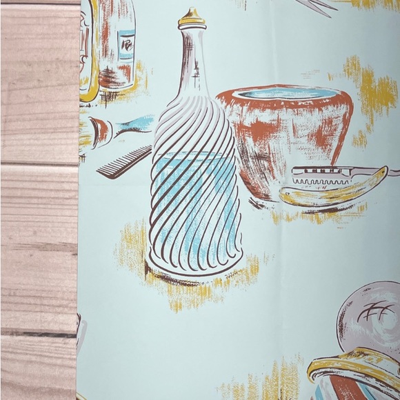 Vintage Wallpaper Sample Handprint by Warner 41932 “Barber Shop” Print Theme - Picture 6 of 9